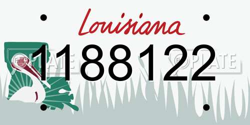 1188122 Louisiana License Plate