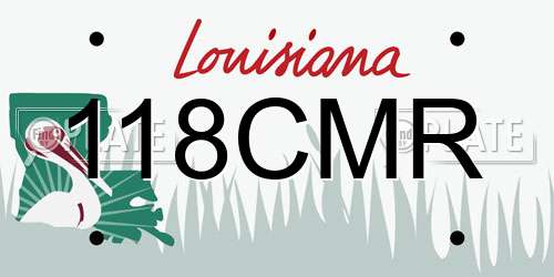 118CMR Louisiana License Plate