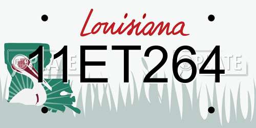 11ET264 Louisiana License Plate