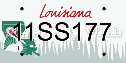 11SS177 Louisiana License Plate