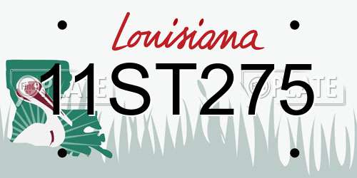 11ST275 Louisiana License Plate