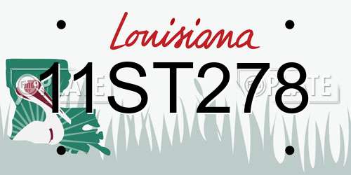 11ST278 Louisiana License Plate