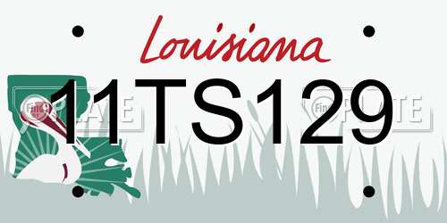 11TS129 Louisiana License Plate