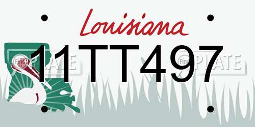 11TT497 Louisiana License Plate