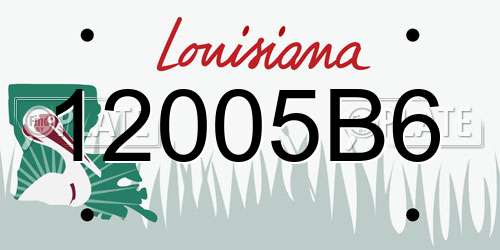 12005B6 Louisiana License Plate