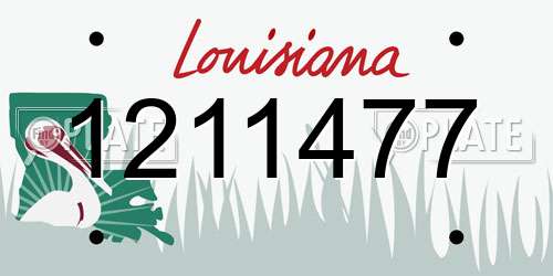 1211477 Louisiana License Plate