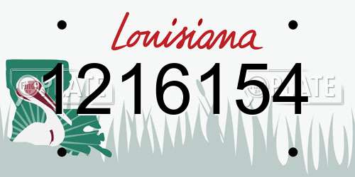 1216154 Louisiana License Plate