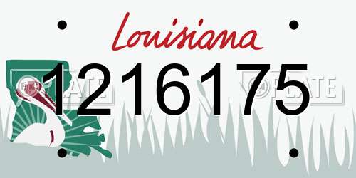 1216175 Louisiana License Plate