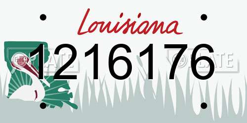 1216176 Louisiana License Plate