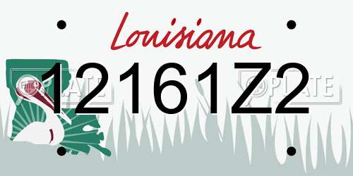 12161Z2 Louisiana License Plate