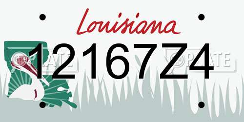12167Z4 Louisiana License Plate