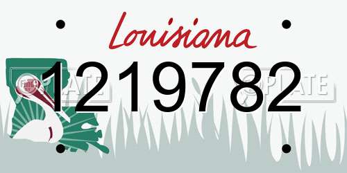 1219782 Louisiana License Plate