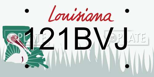121BVJ Louisiana License Plate