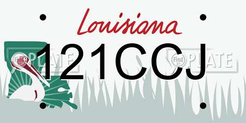 121CCJ Louisiana License Plate