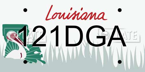 121DGA Louisiana License Plate