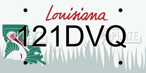 121DVQ Louisiana License Plate