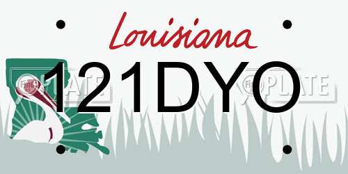 121DYO Louisiana License Plate