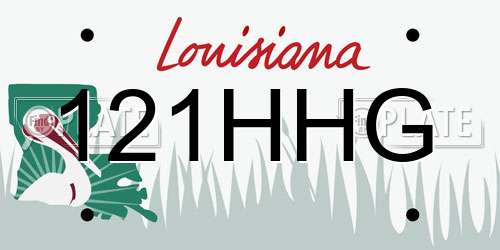 121HHG Louisiana License Plate