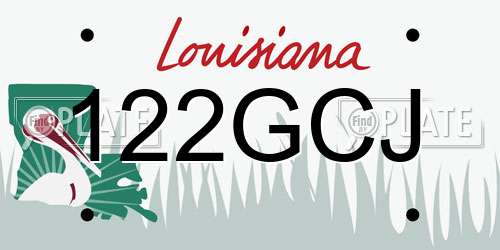 122GCJ Louisiana License Plate