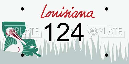 124 Louisiana License Plate