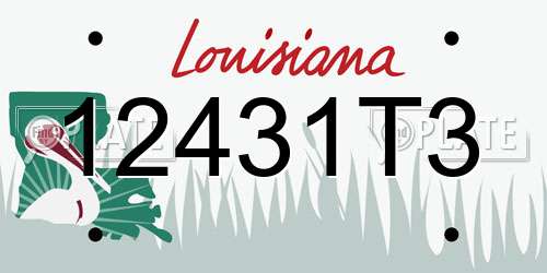 12431T3 Louisiana License Plate