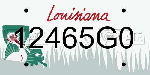 12465G0 Louisiana License Plate