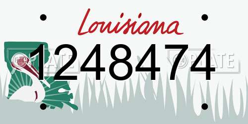1248474 Louisiana License Plate