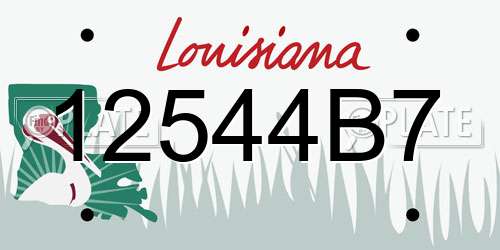 12544B7 Louisiana License Plate