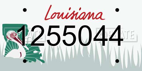 1255044 Louisiana License Plate