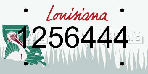 1256444 Louisiana License Plate