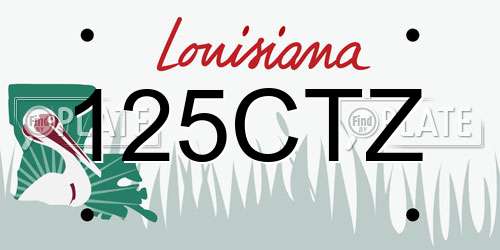 125CTZ Louisiana License Plate
