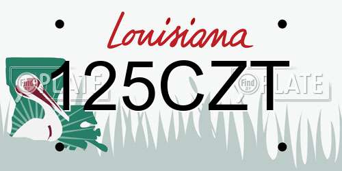 125CZT Louisiana License Plate