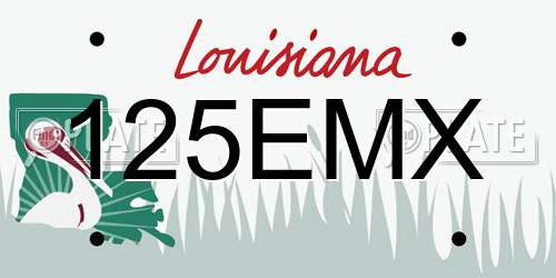125EMX Louisiana License Plate