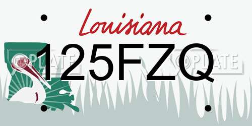 125FZQ Louisiana License Plate