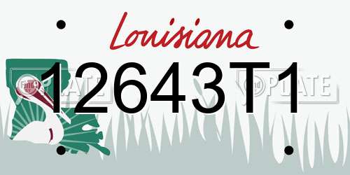 12643T1 Louisiana License Plate