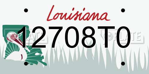 12708T0 Louisiana License Plate