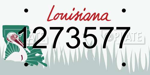 1273577 Louisiana License Plate