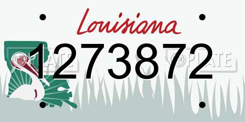 1273872 Louisiana License Plate