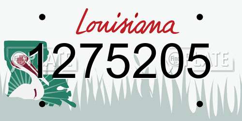 1275205 Louisiana License Plate
