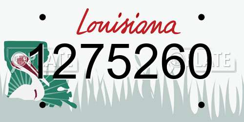 1275260 Louisiana License Plate
