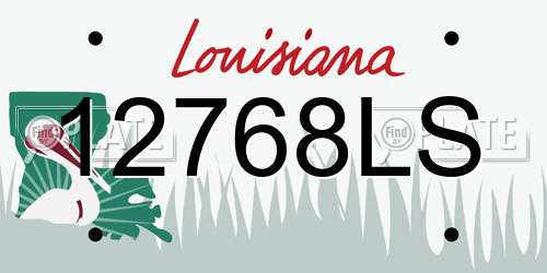 12768LS Louisiana License Plate