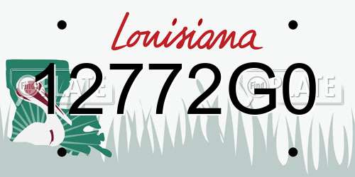 12772G0 Louisiana License Plate
