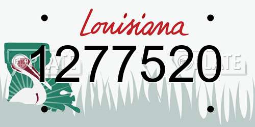 1277520 Louisiana License Plate