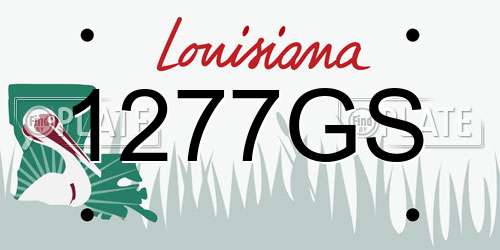 1277GS Louisiana License Plate