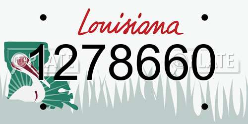 1278660 Louisiana License Plate