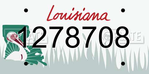 1278708 Louisiana License Plate