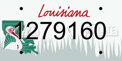 1279160 Louisiana License Plate