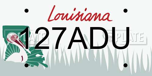 127ADU Louisiana License Plate