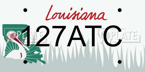 127ATC Louisiana License Plate