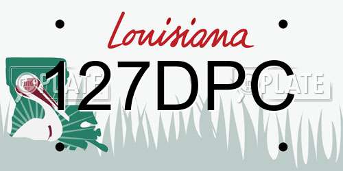127DPC Louisiana License Plate